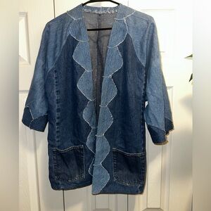 Stylish Denim Patchwork Jacket custom made